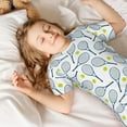thumbnail image 5 of Fuzoiu Tennis Rackets And Balls Print Boys Girls Pjs Sleepwear,2 Piece Pajam,Comfy Pajama Shorts Sets,T-Shirt and Short Pajama Set For Kids-Medium, 5 of 6