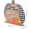 thumbnail image 2 of Letrero de decoración de otoño, repisa de chimenea y centro de mesa de calabaza de hola - Decoración de cuadros antiguos de madera de búfalo, 2 of 5