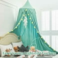 thumbnail image 5 of Hanging Play Tent Children Reading Canopies, Round Dome Princess Castle Dreamy Bedding for Girls Room House Décor, 65*250*400cm - green, 5 of 6
