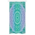 thumbnail image 1 of Ethnic Stall Shower Curtain, Traditional Mystical Oriental Mandala Yantra Sacred Geometry Pattern, Fabric Bathroom Set with Hooks, 36W X 72L Inches Long, Purple Green, by Ambesonne, 1 of 1