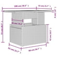thumbnail image 4 of vidaXL Garden Sofa Set Brown, Cream White, 4 of 10