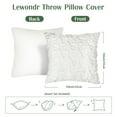 thumbnail image 5 of Lewondr Christmas Throw Pillow Cover 18x18, Set of 2 Soft Faux Fur Velvet Christmas Tree Embroidery Decorative Throw Pillow cover for Xmas Home Decor, White, 5 of 6