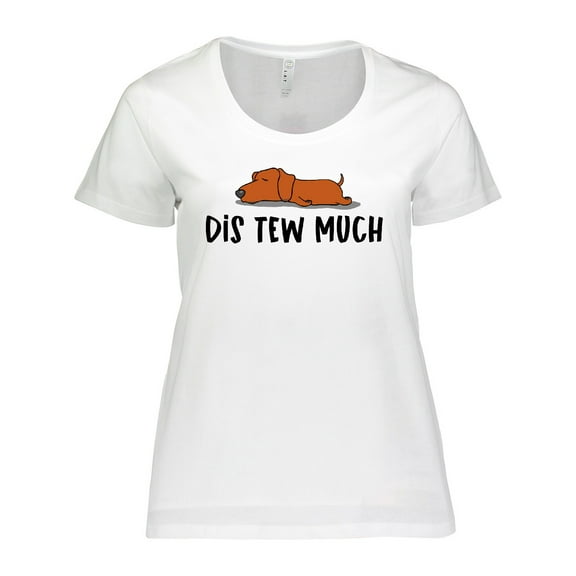 Inktastic Napping Dis Tew Much Daschund Weiner Dog Brown Women's Plus Size T-Shirt