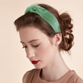 thumbnail image 3 of Unique Bargains Silk Knotted Headband Hairband for Women 1.2 Inch Wide Green, 3 of 7