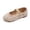 Beige, variant on uikmnh Girls Suede Mary Jane Elastic Strap Soft Casual Dress Shoes for Kids Size:4-4.5 Years