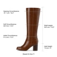 thumbnail image 2 of DREAM PAIRS Women's Knee-High Boots, Square Toe Chunky Block Heel Tall Boots, Fashion Dressy Boots for Fall and Winter, 2 of 6