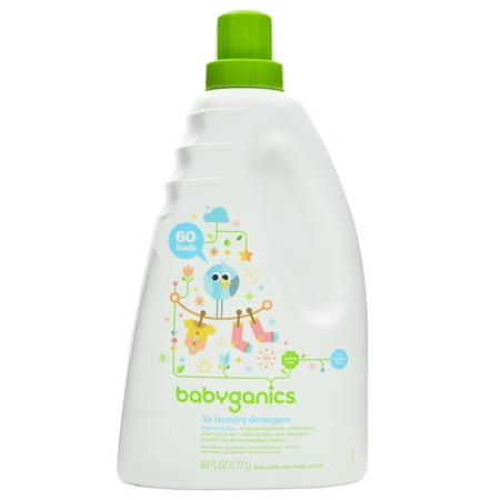 Babyganics 3x Laundry Detergent, Fragrance Free, 60oz