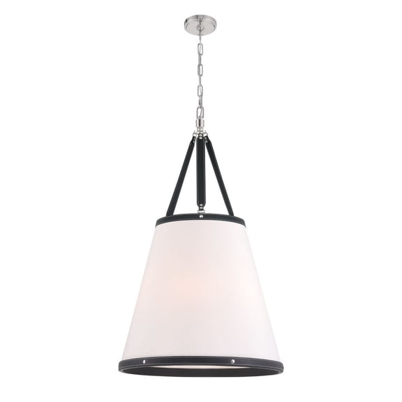 CAL-2406-PN Crystorama Lighting Callahan - 6 Light Pendant-37.5 Inch Tall and 21 Inch Wide-Polished Nickel Finish