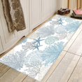 thumbnail image 2 of Coastal Kitchen Rug Sets of 2 Pieces,Anti Fatigue Cushioned Kitchen Rugs and Mats Ocean Nautical Starfish Seashell Beach Bathroom Runner Rug Comfort Standing Floor Mats Non-Slip Washable Chef Sink Mat, 2 of 6