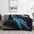 thumbnail image 2 of Disketp Ocean Turtle Flannel Blankets - Thick and Warm Blanket for Winter, Soft Fuzzy Plush King Blanket for All Seasons50"x40", 2 of 6