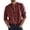 Brick Red, variant on Men’s Long Sleeve Cotton Linen Shirt Stand Up Collar Breathable Casual Top