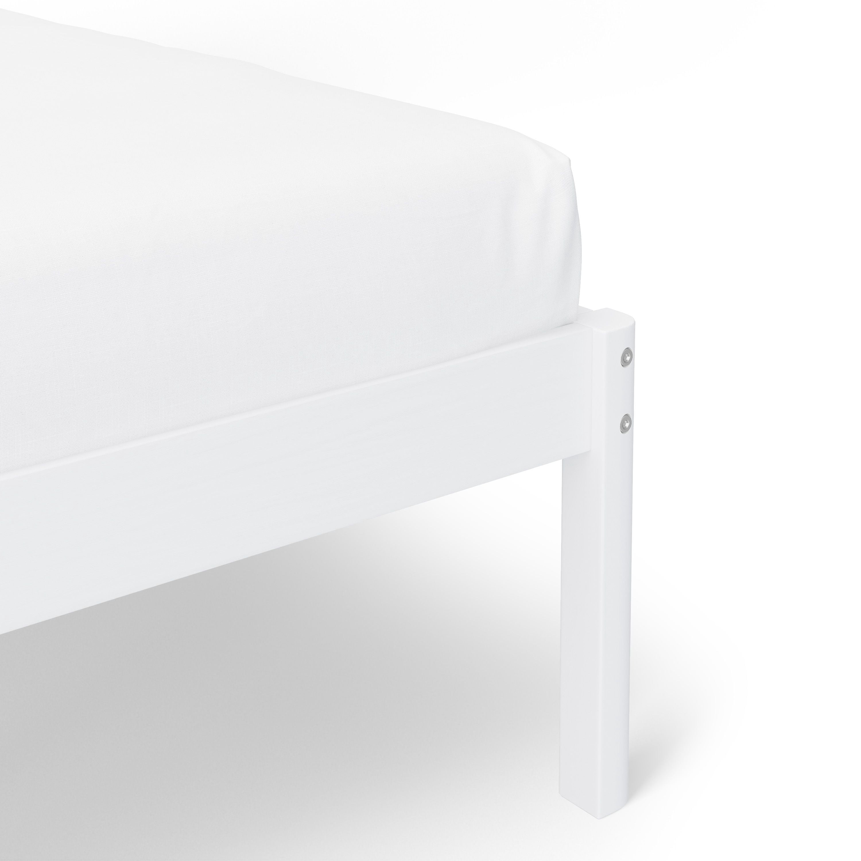 Mainstays Kids Twin Size Wood Platform Bed Frame, White