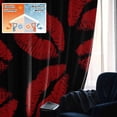 thumbnail image 5 of Red Lips Blackout Curtains for Bedroom/Living Room, Pinch Pleated Black Out Curtains, Modern Abstract Romantic Texture Aesthetic Room Darkening Window Drapes with Hooks 2 Panels, 59"x70", 5 of 8