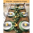 thumbnail image 4 of 15 Inch Round Placemats Set of 4, Dark Green Ocean Waves Non Slip Heat Insulation PP Table Mats, Summer Beach Coastal Abstract Washable Place Mats for Kitchen Dining Party Table Decor, 4 of 7