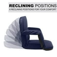 thumbnail image 5 of KHOMO GEAR Stadium Bleacher and Bench Seat Chair with Padded Reclining Cushion and Armrest and Carry Straps, 5 of 6