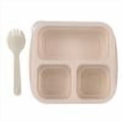 PEONAVET A Chopper Bento Box Snack Containers With 3 Compartments For Meal Prep School Travel Lunchable Container Reusable And