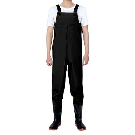 LWNYDPLSD 2024 3D Boot Foot Game Wader Ultra High Strength Black Plaid Nylon Fishing Hunting Chest Waders for Men Clearance Sale Black 47