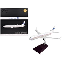 Boeing 737-900ER Commercial Aircraft with Flaps Down "Continental Airlines - United Airlines" (N75435) White with Red and Blue Stripes "Gemini 200" Series 1/200 Diecast Model Airplane by GeminiJets
