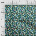 thumbnail image 2 of oneOone Viscose Jersey Dark Green Fabric Kids Floral Dress Material Fabric Print Fabric By The Yard 60 Inch Wide, 2 of 4