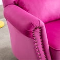 thumbnail image 5 of Dayalane Mid-Century Modern Accent Chair, Tufted Wingback Reading Armchair for Living Room, Bedroom, Office, Comfy Club Chair with Padded Back, Pink, 5 of 7