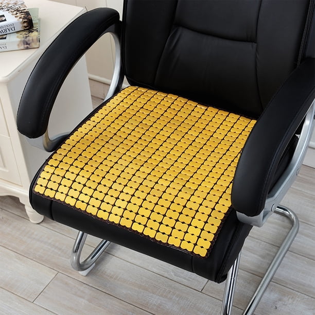 Cojín de Asiento de Bambú: Fresco, Transpirable y Antideslizante para Sillas de Oficina, Asientos de Coche, Sillas Gaming, Sofás y Sillas de Comedor.