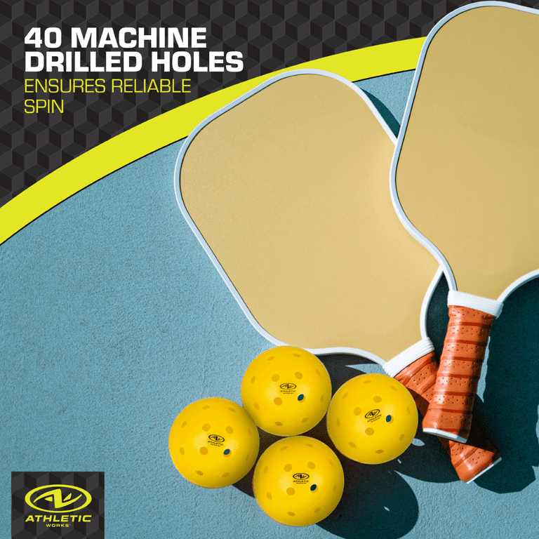 Athletic Works Pickleballs, 3-Pack Yellow photo 7