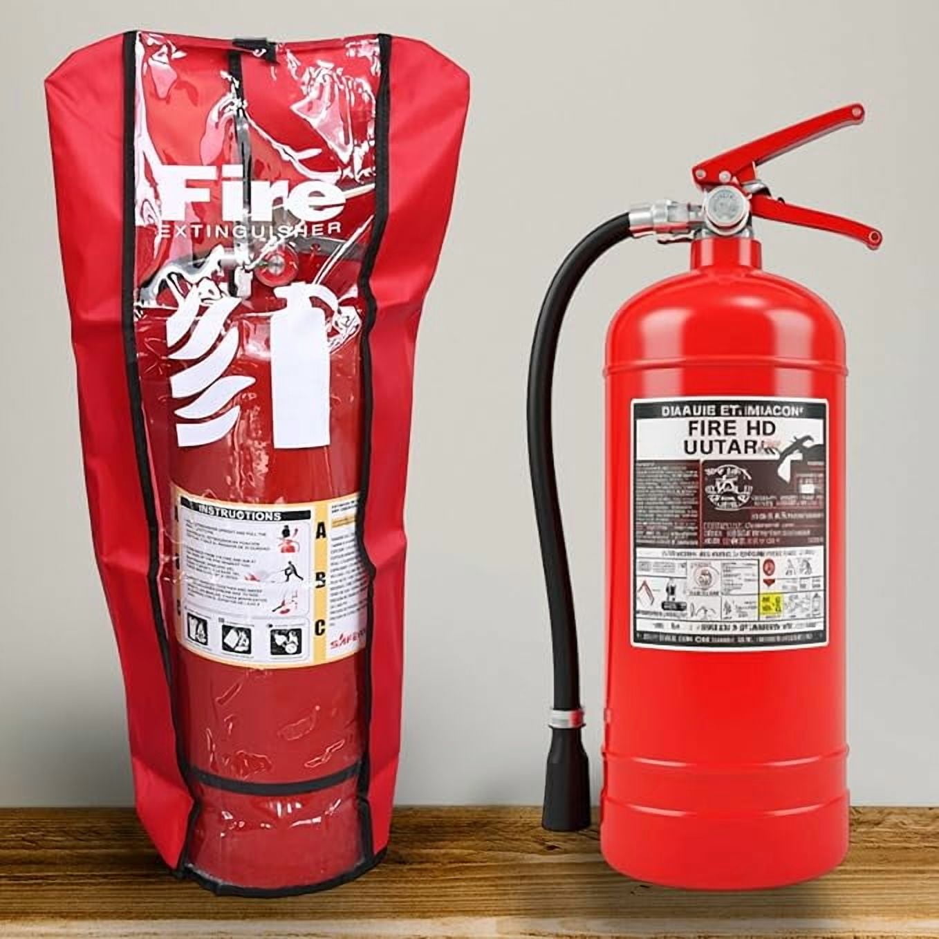Fire Extinguisher Cover Small Size Pack of 6 - Dust, Scratch Protective Cover - Fire Extinguisher Sleeve Transparent - Weatherproof Protective Covering - for Extinguishers up to 10LBS (5kg)
