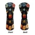 thumbnail image 5 of Uorisanigo Golf Head Covers, 3pcs Floral Ladybug Golf Club Covers for Woods and Driver Fairway Hybrid, PU Leather Headcovers for Club Protective, Fits Most Golfs Clubs, 5 of 7