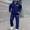 Blue, variant on Mens Tracksuit - 2 Piece Sweatsuit for Men Casual Running Jogging Warm Up Full Zip Sweat Suits Track Suit for Jogging or Warm Up