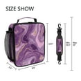 thumbnail image 5 of 10.5X9.5in Square Insulated Lunch Bag Leak-proof Lunch Box for Outdoor Work Picnic Hints Of Pink Marble, 5 of 6