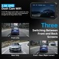 thumbnail image 4 of Dash Cam Front and Rear, Dash Camera for Cars WiFi/APP Control Dual Dashcam W/ 64GB Card, 2.5K Dash Cam Front+1080P Rear Car Camera W/Super Night Vis, 4 of 9