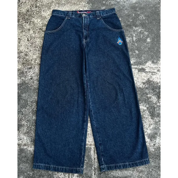 JNCO baggy jeans Y2K Men streetwear high waisted jeans Hip Hop