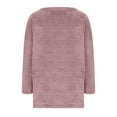 thumbnail image 4 of WMTBSRSW Womens Crewneck Sherpa Sweatshirts Oversized Sweatshirts Long Sleeve Fuzzy Fleece Pullover Casual Loose Fluffy Blouse Tops Pink Medium, 4 of 6