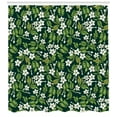 thumbnail image 3 of Ambesonne Jasmine Shower Curtain, Awakening Floral Buds, 69"Wx84"L, Apple Green Off White, 3 of 3
