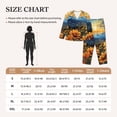 thumbnail image 4 of Honeii Sunset Sky Sunflower print Women's Pajama Sets Long Sleeve Button Down Sleepwear Nightwear Soft Pjs Lounge Sets-XX-Large, 4 of 7