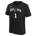 thumbnail image 2 of Youth Victor Wembanyama Black San Antonio Spurs Icon Name & Number T-Shirt, 2 of 3