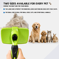 thumbnail image 3 of Furzzi Self Cleaning Slicker Brush - Skin Friendly Deshedding Grooming Tool for Dogs & Cats, Suitable for Shedding & Haired Pets, with Pet Supplies Accessories, Green, Small, 3 of 5