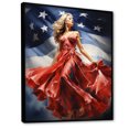 thumbnail image 2 of Designart "Stylish 1940S Victorys Portrait III" Fashion Floater Framed Canvas Print, 2 of 7