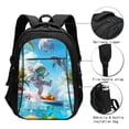 thumbnail image 3 of Easygdp Astronaut Tropical Dolphin Mochila para Laptop de Viaje con Puerto USB, Mochila para Laptop con Puerto de Carga USB para Mujeres y Hombres, 3 of 7