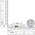 thumbnail image 3 of Gem Stone King 1.43 Ct Yellow Citrine Black Sapphire 925 Silver and 10K Yellow Gold Lab Grown Diamond Bracelet for Women, 3 of 3
