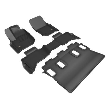 3D MAXpider KAGU Floor Mat (Black) compatible with TOYOTA 4RUNNER GAS 5-SEAT 2025-2026 - Full Set