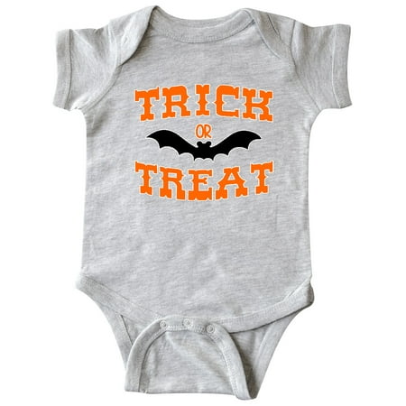 

Inktastic Halloween Trick-or-Treat with Black Bat Gift Baby Boy or Baby Girl Bodysuit