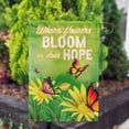 thumbnail image 3 of America Forever Where Flowers Bloom so does Hope Garden Flag 12.5 x 18 inch Spring Summer Daisy Butterfly Floral Inspirational Motivational Quote Positive Vibes Double Sided Outdoor Yard Decoration, 3 of 5