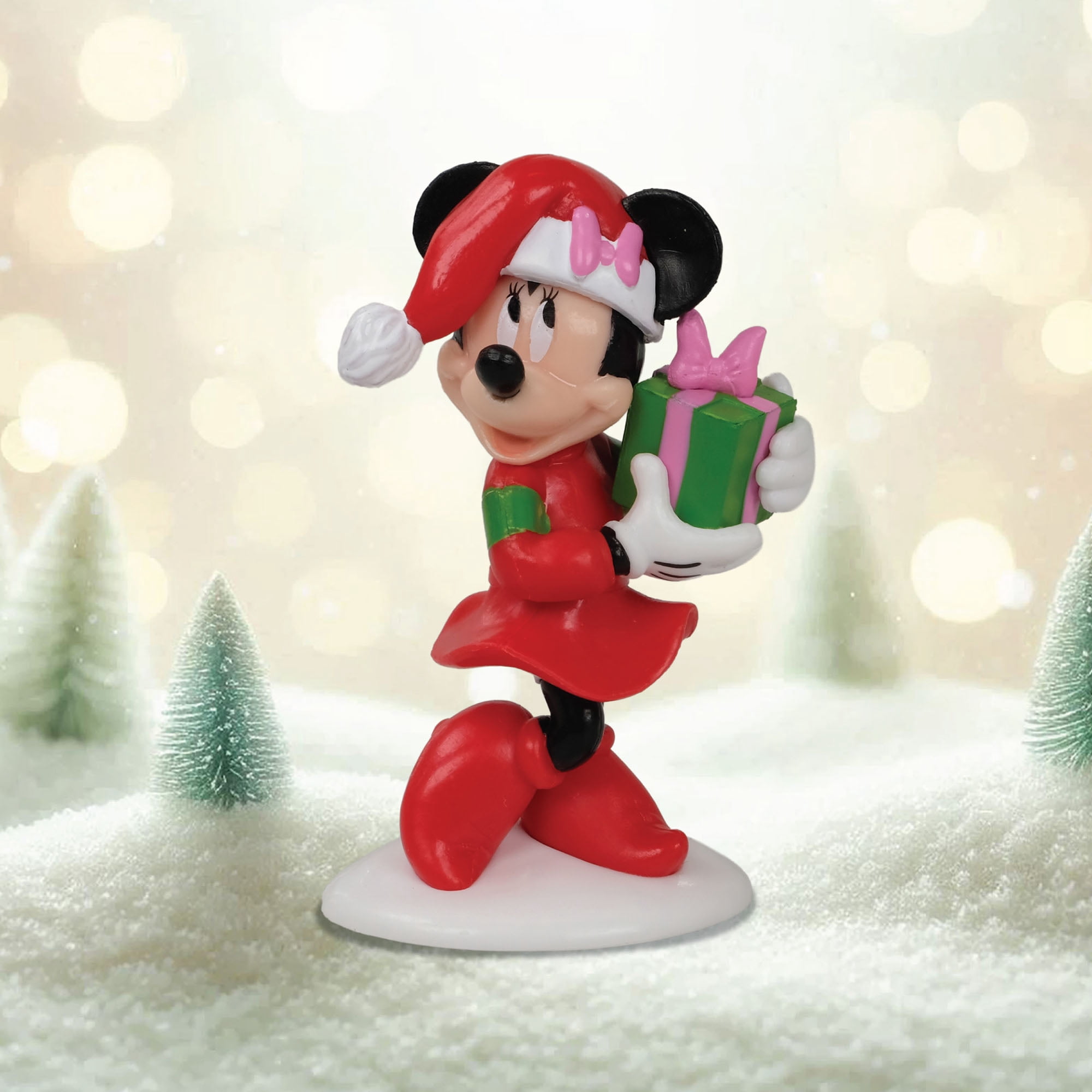 Disney Minnie Mouse Tabletop Figurine in Santa Outfit