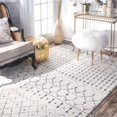 thumbnail image 1 of nuLOOM Moroccan Blythe Area Rug, 5' x 7' 5", Grey/Off-white, 1 of 6