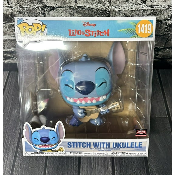 Funko Pop Jumbo 9.65" Lilo Stitch With Ukelele Vinyl Figure # 1419