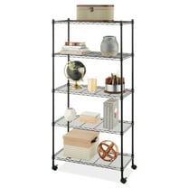 Whitmor Supreme Metal Shelf 5-Tier Cart Holds up to 1,000 lbs. - Black