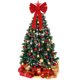 thumbnail image 4 of Adornos navideños, lazo navideño de franela roja, 4 of 5