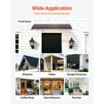 thumbnail image 6 of 37x47in Brown Polycarbonate Door Awning for Entrance with Drainage ABS Bracket Rain Snow Sun Protection Overhang for Porch Patio, 6 of 12