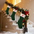 thumbnail image 4 of mfyjkho Medias navideñas con letras bordadas, medias de lana tejidas para regalar dulces, decoración navideña para chimenea, juego de 26 piezas, 4 of 5